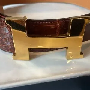 Hermes | Accessories | Hermes Large H Alligator Belt Sz 78  display picture 1